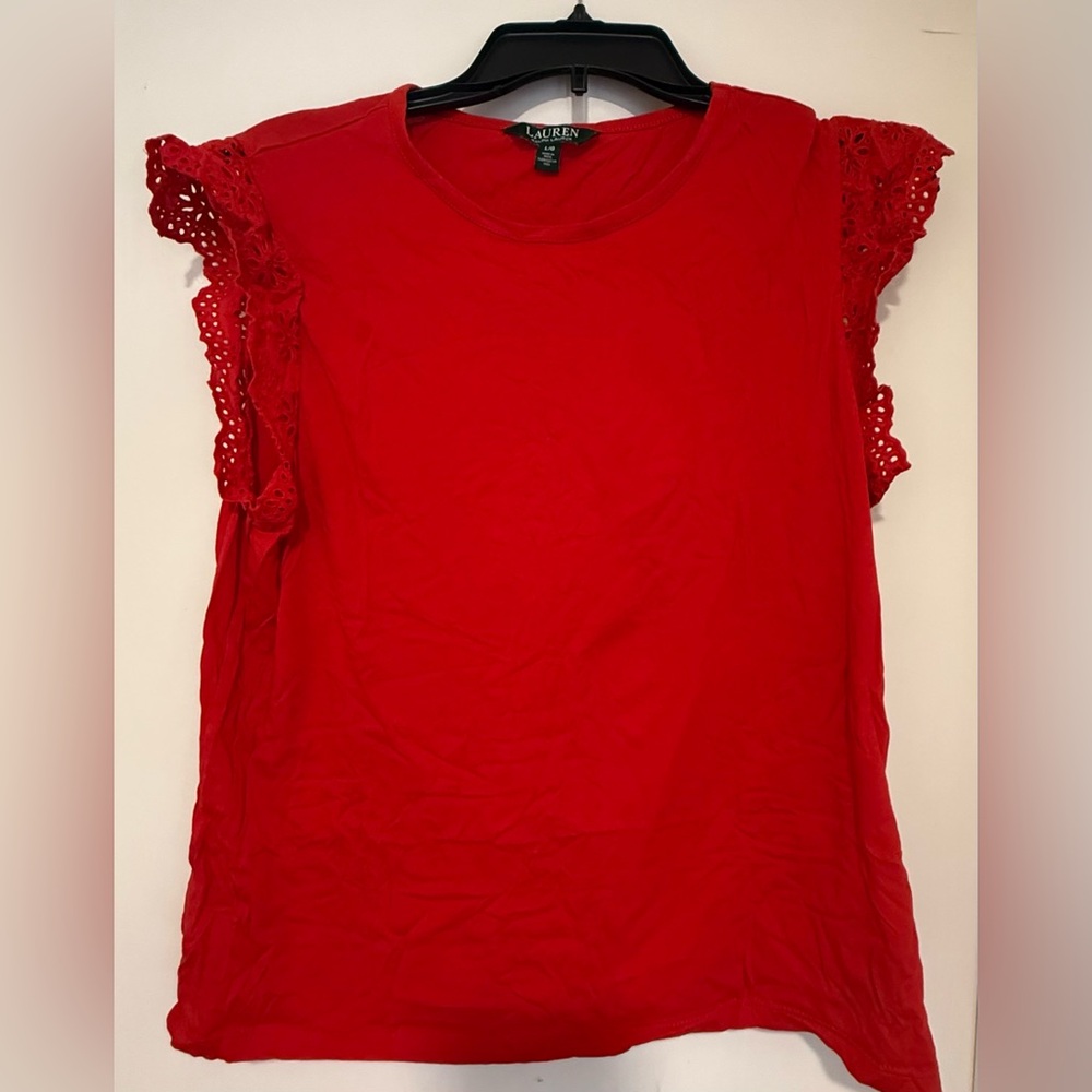 Ralph Lauren Red blouse color red